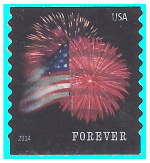 #4854 (49c Forever) Star Spangled Banner Coil Single 2014 Used