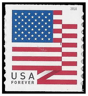 #5260 (50c Forever) US Flag Coil Single APU 2018 Mint NH