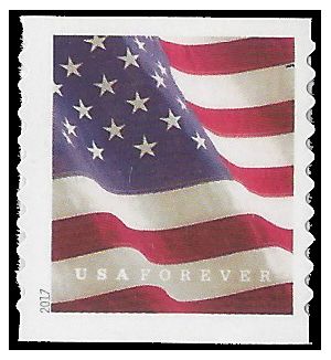 #5159 (49c Forever) US Flag Coil Single (APU) 2017 Mint NH
