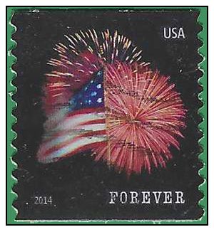#4868 (49c Forever) Star Spangled Banner Coil Single Used