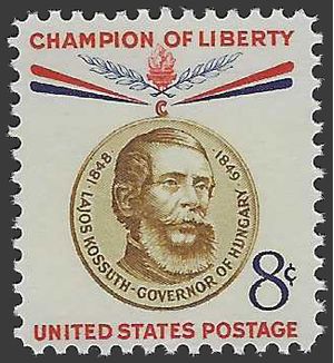 #1118 8c Champion of Liberty Lajos Kossuth 1958 Mint NH
