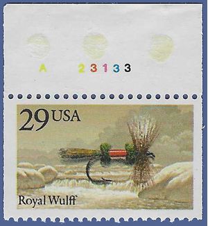 #2545 29c Fishing Flies Royal Wulff Booklet Single 1991 Mint NH