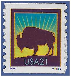 #3475 21c American Buffalo PNC Single #V2222 2001 Mint NH