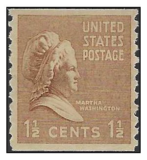 # 840 1.5c Presidential Issue Martha Washington Coil Single 1939 Mint NH
