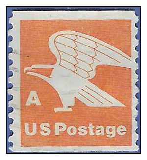 #1743 15c Non Denominated "A" Rate Eagle Coil Single 1978 Used