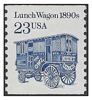 #2464 23c Lunch Wagon 1890s Coil Single Dull Gum 1991 Mint NH
