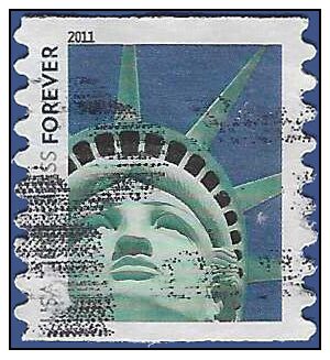 #4490 44c Lady Liberty Coil Single 2010 Used