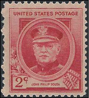 # 880 2c Famous American Composers John Philip Sousa 1940 Mint H