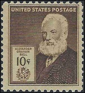 # 893 10c Famous American Inventors Alexander Graham Bell 1940 Mint H