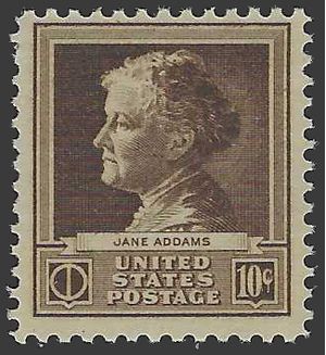 # 878 10c American Scientists Jane Addams 1940 Mint NH