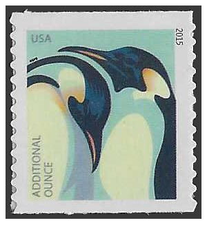 #4990 22c Emperor Penguins Coil Single 2015 Mint NH