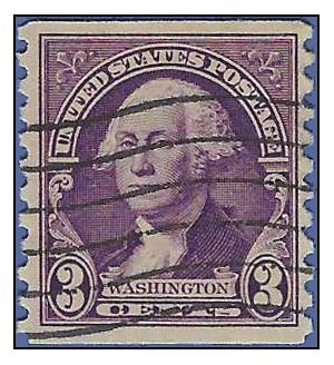 # 721 3c George Washington Coil Single 1932 Used