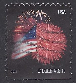 #4855 (49c Forever) Star Spangled Banner Booklet Single 2014 Used