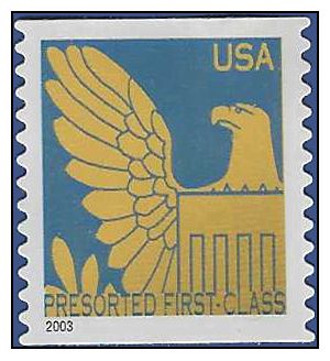 #3794 25c Eagle Presort Coil Single 2003 Used