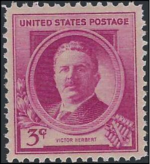 # 881 3c American Composers Victor Herbert 1940 Mint NH