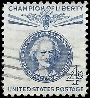 #1159 4c Champions of Liberty Jan Paderewski 1960 Used