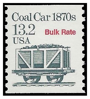 #2259 13.2c Coal Car 1870s Bulk Rate Coil Single 1988 Mint NH