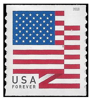 #5260 (50c Forever) US Flag Coil Single APU 2018 Mint NH