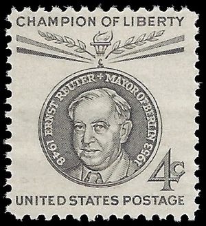 #1136 4c Champions of Liberty Ernst Reuter 1959 Mint NH