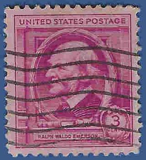 # 861 3c Famous American Authors Ralph Waldo Emerson 1940 Used