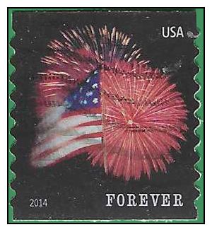 #4854 (49c Forever) Star Spangled Banner Coil Single 2014 Used