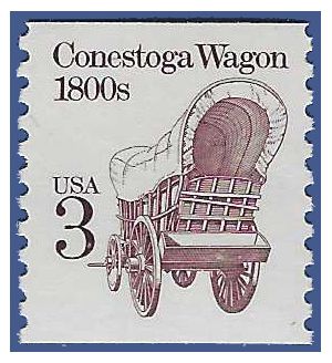 #2252 3c Conestoga Wagon 1800s Coil Single 1988 Mint NH