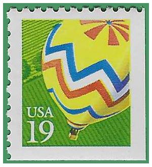 #2530 19c Balloon Booklet Single 1991 Mint NH