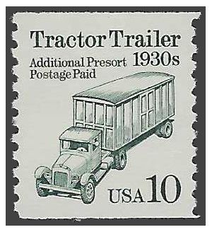 #2457 10c Tractor Trailer 1930s Coil Single 1991 Mint NH