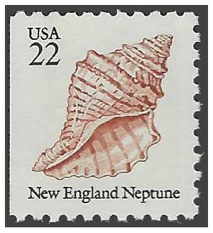 #2119 22c Seashells New England Neptune Booklet Single 1985 Mint NH