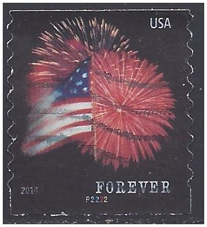 #4854 (49c Forever) Star Spangled Banner PNC Single #P2222 2014 Used