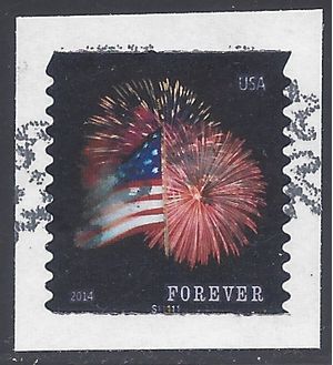 #4868 (49c Forever) Star Spangled Banner Coil P# S11111 Used