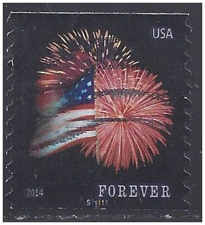 #4868 (49c Forever) Star Spangled Banner Coil P# S11111 Used