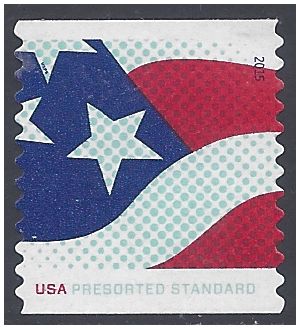 #4963 10c Stars and Stripes Presort Coil 2015 Used