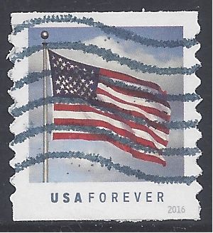 #5053 (49c Forever) U.S. Flag  Coil Single 2016 Used