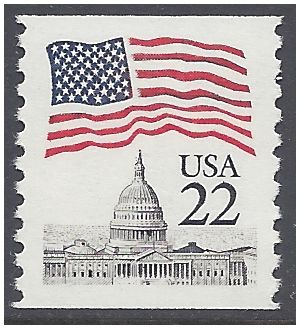 #2115 22c Flag over Capitol Coil Single 1985 Mint NH