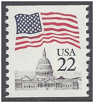 #2115 22c Flag over Capitol Coil Single 1985 Mint NH