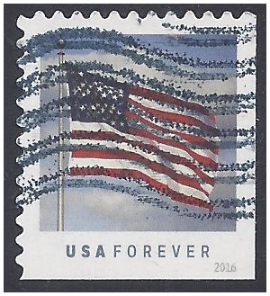 #5055 U.S. Flag Booklet Single (APU) 2016 Used