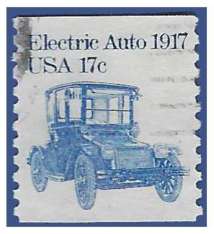 #1906 17c Electric Auto 1917 Coil Single 1981 Used