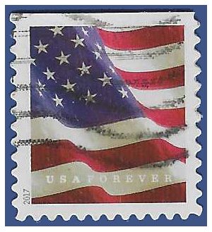 #5161 (49c Forever) US Flag Booklet Single (APU) 2017 Used
