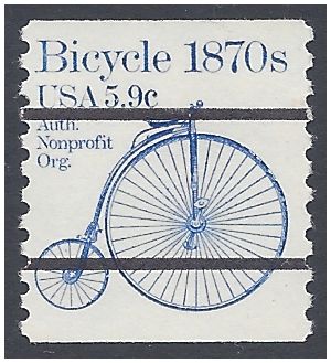 #1901a 5.9c Bicycle 1870s Coil Single Bureau Precancel 1982 Mint NH