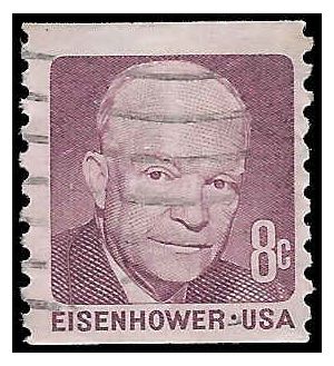 #1402 8c Dwight D. Eisenhower Coil Single 1971 Used