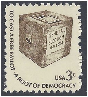 #1584 3c Early Ballot Box Dull Gum1977 Mint NH