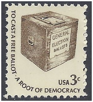 #1584 3c Early Ballot Box Dull Gum1977 Mint NH