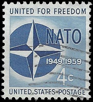 #1127 4c 10th Anniversary of NATO 1959 Used