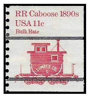 #1905a 11c RR Caboose 1890s Coil Single Precancel 1991 Used
