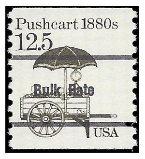 #2133a 12.5c Pushcart 1880s Bureau Precancel Coil Single 1985 Mint NH