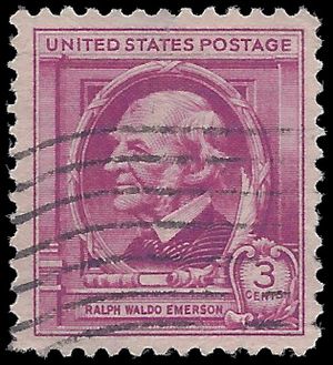 # 861 3c Famous American Authors Ralph Waldo Emerson 1940 Used