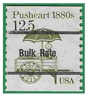 #2133a 12.5c Transportation Issue Pushcart 1880s Precancel 1985 Used