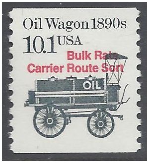 #2130a 10.1c Oil Wagon 1890s Coil Single 1988 Mint NH