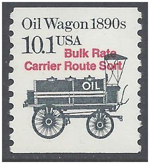 #2130a 10.1c Oil Wagon 1890s Coil Single 1988 Mint NH